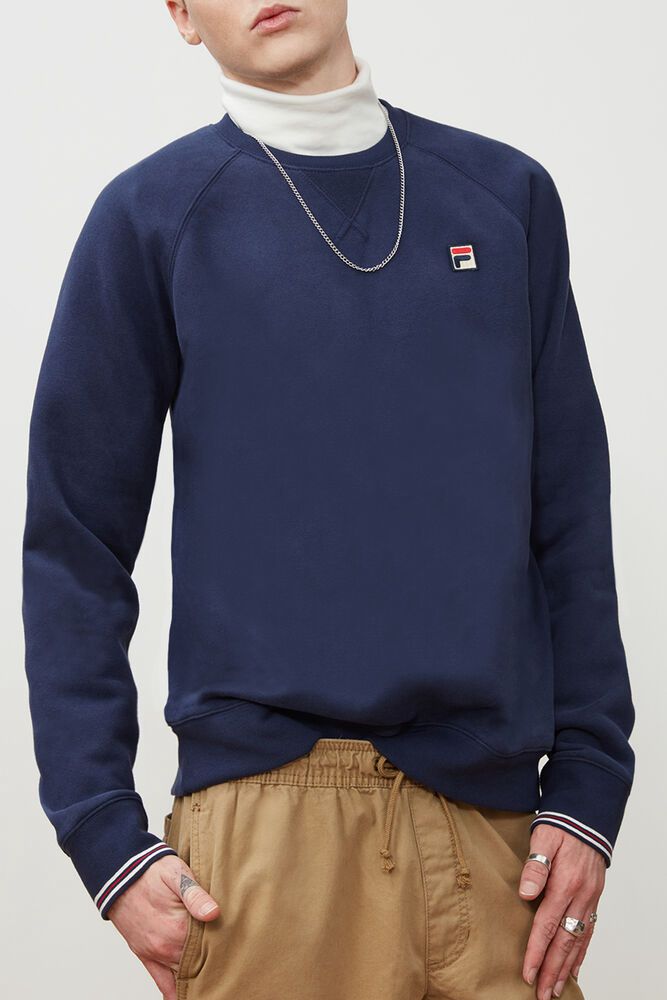 Fila Sweatshirt Herre Mørkeblå Pozzi Crew WGR-423750